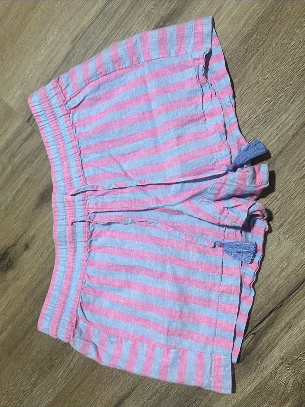 Vineyard Vines Pink & Light Blue Striped Tie-Waist Athletic Shorts